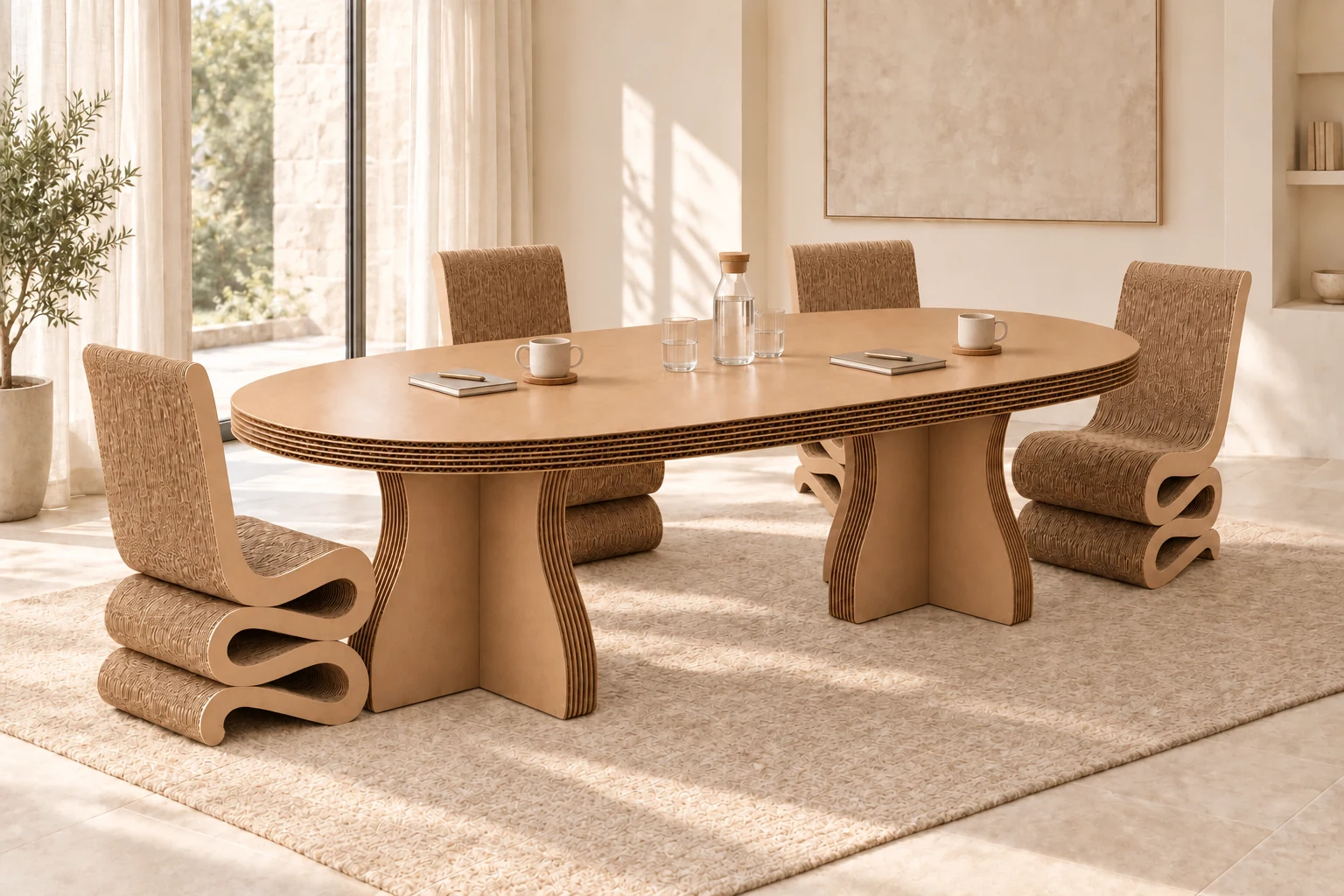 Vue en ambiance : La Table de réunion Augustin